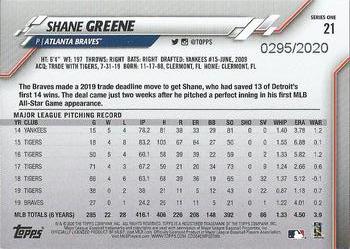2020 Topps - Gold #21 Shane Greene Back