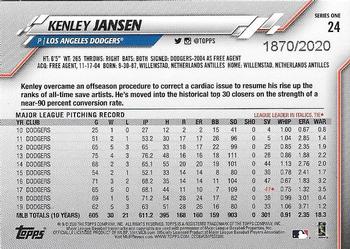 2020 Topps - Gold #24 Kenley Jansen Back