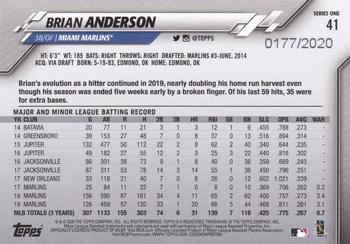 2020 Topps - Gold #41 Brian Anderson Back