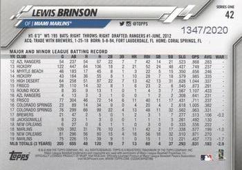 2020 Topps - Gold #42 Lewis Brinson Back