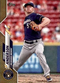 2020 Topps - Gold #62 Chase Anderson Front