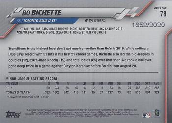 2020 Topps - Gold #78 Bo Bichette Back