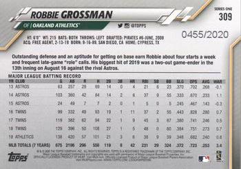 2020 Topps - Gold #309 Robbie Grossman Back