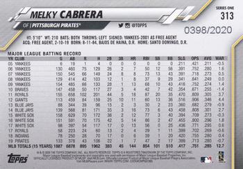 2020 Topps - Gold #313 Melky Cabrera Back