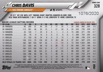 2020 Topps - Gold #328 Chris Davis Back