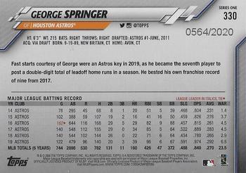 2020 Topps - Gold #330 George Springer Back
