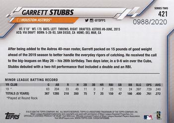 2020 Topps - Gold #421 Garrett Stubbs Back