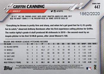 2020 Topps - Gold #447 Griffin Canning Back