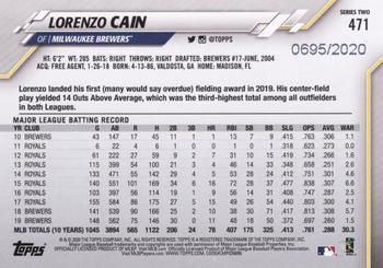 2020 Topps - Gold #471 Lorenzo Cain Back