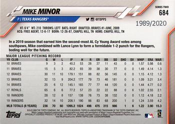 2020 Topps - Gold #684 Mike Minor Back