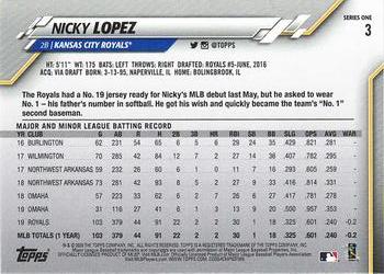 2020 Topps - Rainbow Foil #3 Nicky Lopez Back