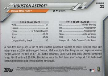 2020 Topps - Rainbow Foil #33 Houston Astros Back