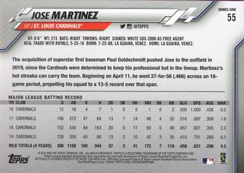 2020 Topps - Rainbow Foil #55 Jose Martinez Back