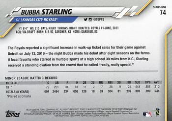 2020 Topps - Rainbow Foil #74 Bubba Starling Back