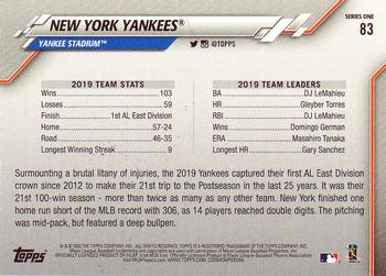 2020 Topps - Rainbow Foil #83 New York Yankees Back