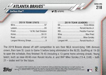 2020 Topps - Rainbow Foil #218 Atlanta Braves Back