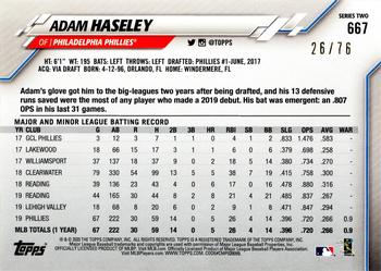 2020 Topps - Independence Day #667 Adam Haseley Back