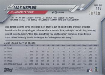 2020 Topps - Black #117 Max Kepler Back