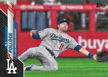 2020 Topps - Black #641 A.J. Pollock Front