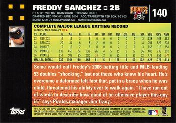 2007 Topps - 1st Edition #140 Freddy Sanchez Back