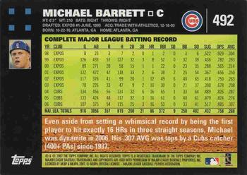 2007 Topps - 1st Edition #492 Michael Barrett Back