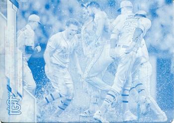 2020 Topps - Printing Plates Cyan #87 St. Louis Cardinals Front