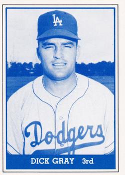 1980 TCMA 1959 Los Angeles Dodgers Blue #005 Dick Gray Front