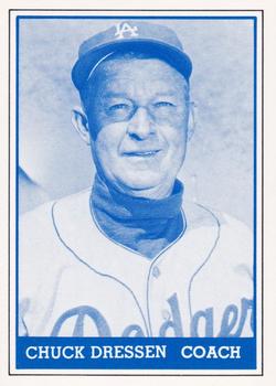1980 TCMA 1959 Los Angeles Dodgers Blue #023 Chuck Dressen Front