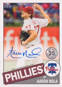2020 Topps - 1985 Topps Baseball 35th Anniversary Autographs #85A-AN Aaron Nola Front