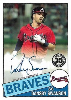2020 Topps - 1985 Topps Baseball 35th Anniversary Autographs #85A-DS Dansby Swanson Front