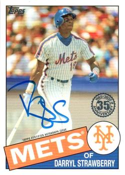 2020 Topps - 1985 Topps Baseball 35th Anniversary Autographs #85A-DST Darryl Strawberry Front