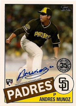 2020 Topps - 1985 Topps Baseball 35th Anniversary Autographs #85A-MU Andres Munoz Front