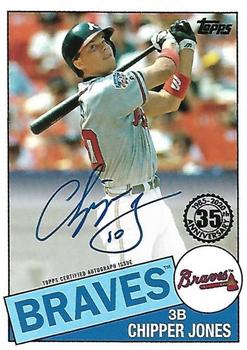 2020 Topps - 1985 Topps Baseball 35th Anniversary Autographs #85A-CJ Chipper Jones Front