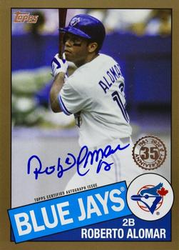 2020 Topps - 1985 Topps Baseball 35th Anniversary Autographs Gold #85A-RAL Roberto Alomar Front