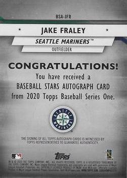 2020 Topps - Baseball Stars Autographs #BSA-JFR Jake Fraley Back