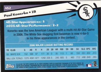 2007 Topps - MLB All-Stars #AS2 Paul Konerko Back