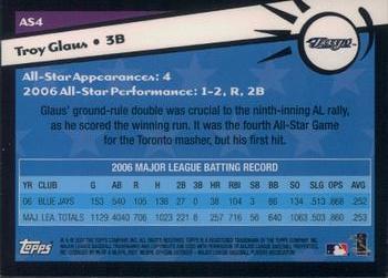 2007 Topps - MLB All-Stars #AS4 Troy Glaus Back