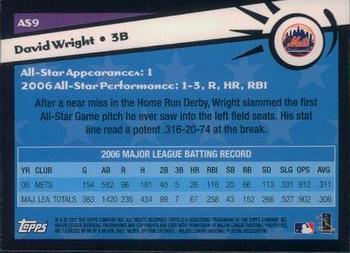 2007 Topps - MLB All-Stars #AS9 David Wright Back