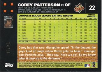 2007 Topps - Copper #22 Corey Patterson Back