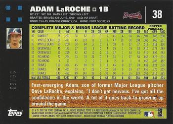2007 Topps - Copper #38 Adam LaRoche Back