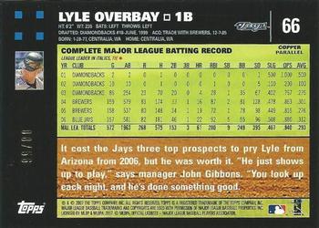 2007 Topps - Copper #66 Lyle Overbay Back
