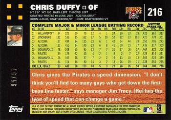 2007 Topps - Copper #216 Chris Duffy Back