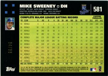 2007 Topps - Copper #581 Mike Sweeney Back