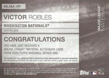 2020 Topps - Major League Material Autograph Relics Red #MLMA-VR Victor Robles Back