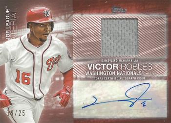 2020 Topps - Major League Material Autograph Relics Red #MLMA-VR Victor Robles Front