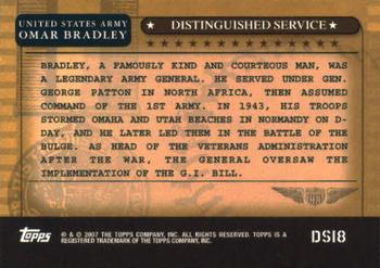 2007 Topps - Distinguished Service #DS18 Omar Bradley Back