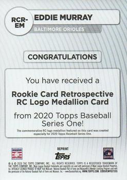 2020 Topps - Rookie Card Retrospective RC Logo Medallion #RCR-EM Eddie Murray Back
