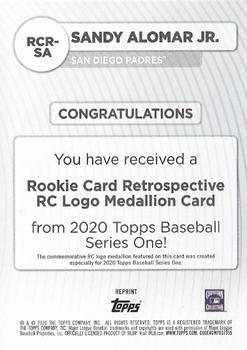 2020 Topps - Rookie Card Retrospective RC Logo Medallion #RCR-SA Sandy Alomar Back