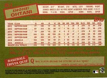 2020 Topps - 1985 Topps Baseball 35th Anniversary (Series One) #85-2 Shohei Ohtani Back