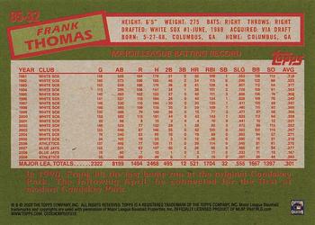 2020 Topps - 1985 Topps Baseball 35th Anniversary (Series One) #85-32 Frank Thomas Back